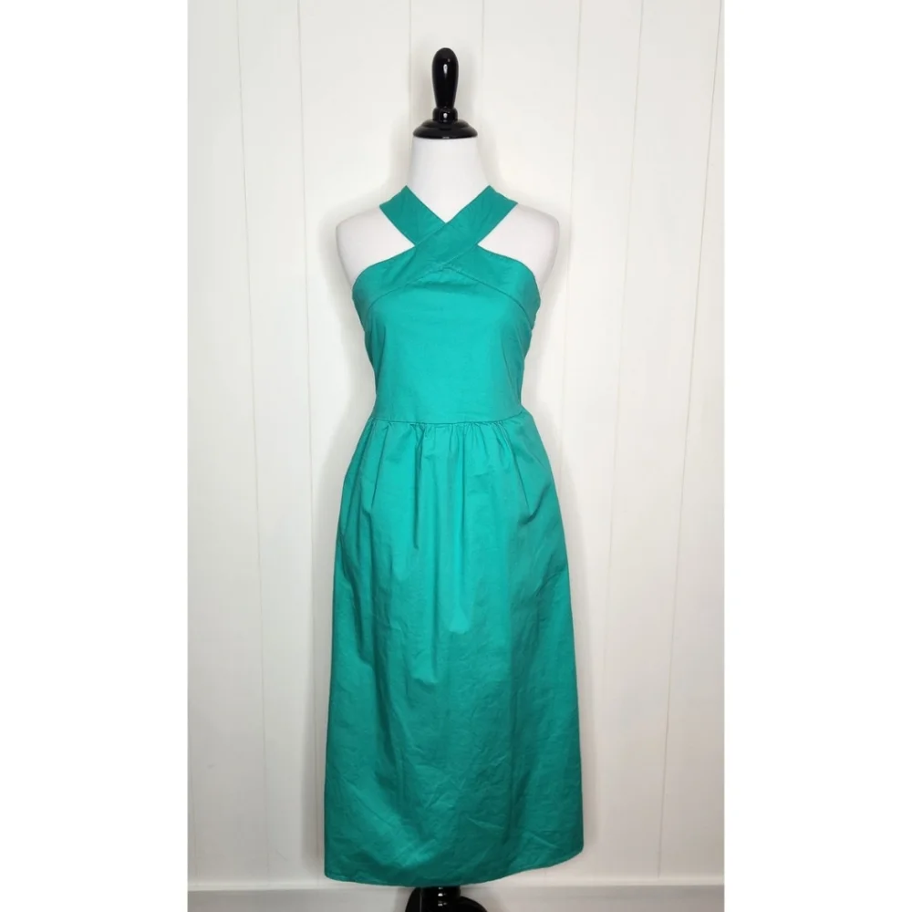 Michelle McDowell Green Arden Midi Dress Women's Size Small - Picture 3 of 8